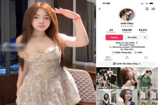 Video nóng mới của em Linh Tây và người tình