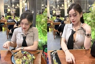 Cặc đang cứng bị vú to đè lên